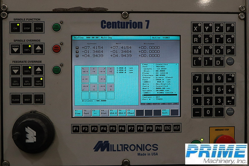 2003 MILLTRONICS VM-16 MACHINING CENTERS, VERT., N/C & CNC | Prime Machinery