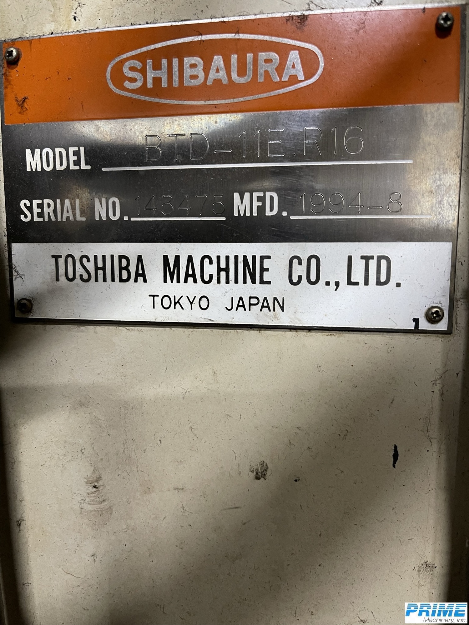1994 TOSHIBA BTD-11E-R16 BORING MILLS, HORIZ., TABLE TYPE, N/C & CNC | Prime Machinery