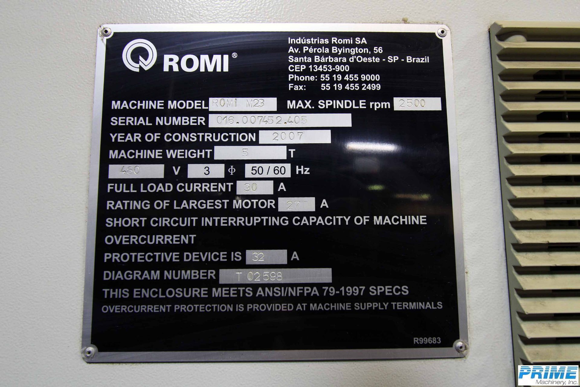 2007 ROMI M23 LATHES, FLAT BED, N/C & CNC | Prime Machinery