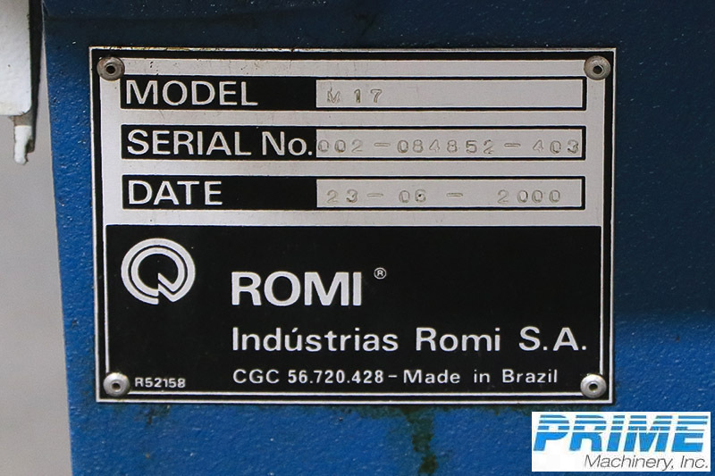 2000 ROMI M-17 LATHES, COMBINATION, N/C & CNC | Prime Machinery