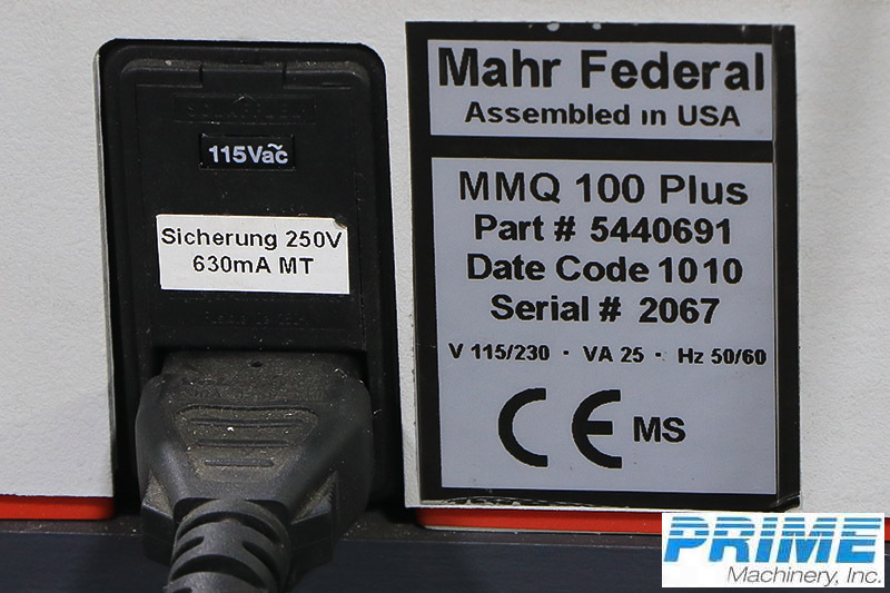 2010 MAHR MARFORM MMQ 100 INSPECTION EQPT.(Incl.e-beam & optical mics)See also Testers | Prime Machinery