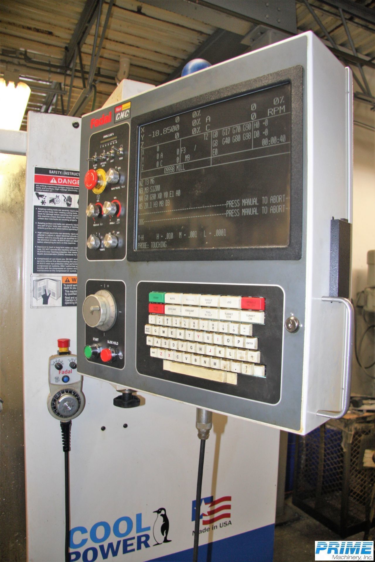 2005 FADAL 4020 HT MACHINING CENTERS, VERT., N/C & CNC | Prime Machinery