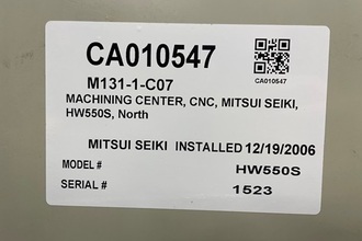 2006 MITSUI SEIKI HW550S MACHINING CENTERS,HORIZ,N/C & CNC(Incl.Pallet Changers) | Prime Machinery (13)