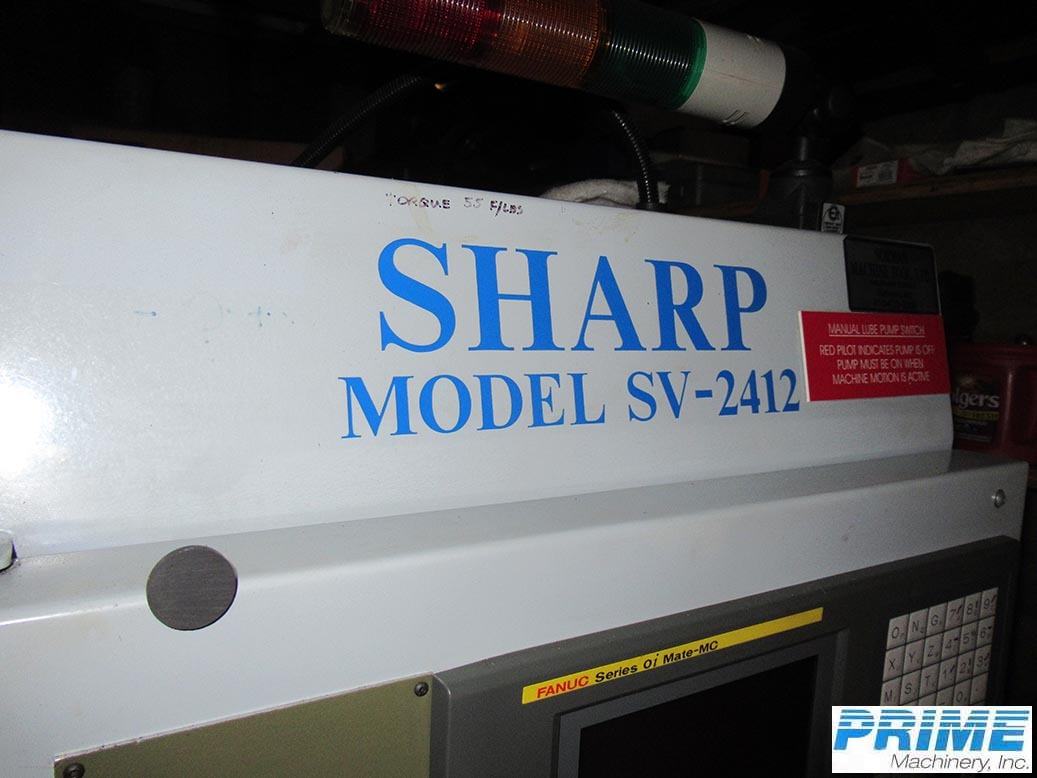2006 SHARP SV-2412 MACHINING CENTERS, VERT., N/C & CNC | Prime Machinery