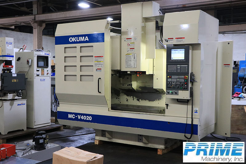 2005 OKUMA MC-V4020 MACHINING CENTERS, VERT., N/C & CNC | Prime Machinery